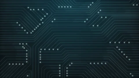 Abstract background High tech electronic circuit board. Connected lines and dots Stock Footage 159312550