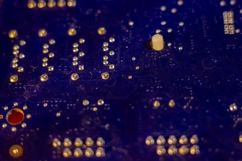 Abstract background of high tech hardware part with glowing connections Stock Photos