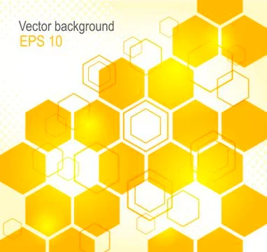 Abstract background with honeycombs Stock Illustration