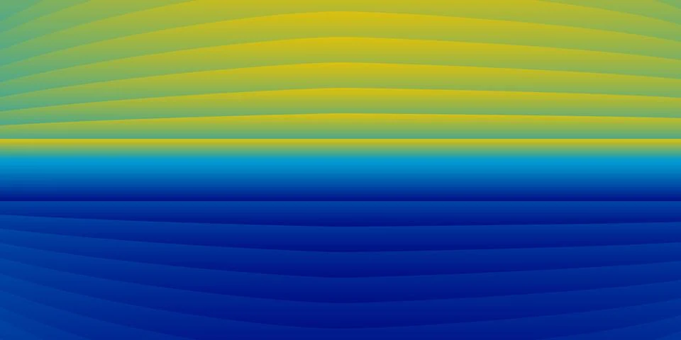 An abstract background with horizontal, undulating stripes in shades of blu.. イラスト素材