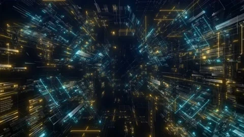 Abstract Background with HUD and UI Elements Stock Footage 147066752