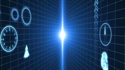 Abstract background with hud interface. Digital Stock Illustration