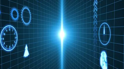 Abstract background with hud interface. Digital Stock Illustration