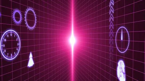 Abstract background with hud interface. Digital Stock Illustration