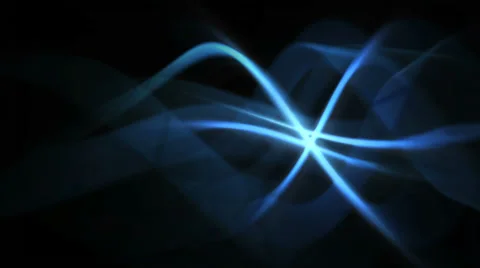 Abstract background of ice blue light waves in dynamic motion (FULL HD) Video stock 37122147