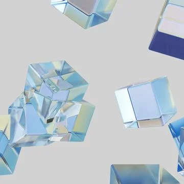 Abstract background of ice structure, 3D rendering イラスト素材
