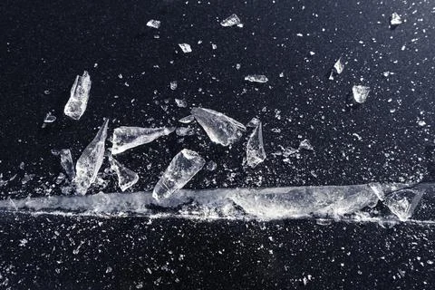Abstract background of ice texture. cut and crushed . ice surface. .shards of Stock Photos