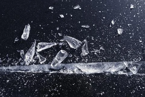 Abstract background of ice texture. cut and crushed . ice surface. .shards of Stock Photos
