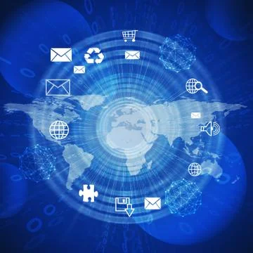 Abstract background with icons Stock Illustration