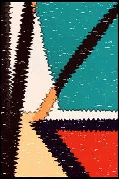 Abstract background in Ikat technique. For use on materials, in graphics. Stock Illustration