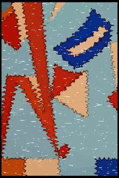 Abstract background in Ikat technique. For use on materials, in graphics. Stock Illustration