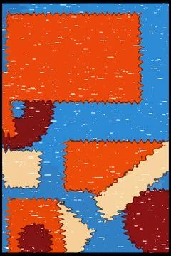 Abstract background in Ikat technique. For use on materials, in graphics. Stock-Illustration