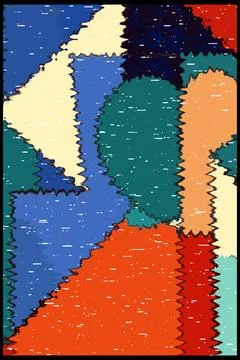 Abstract background in Ikat technique. For use on materials, in graphics. Stock Illustration
