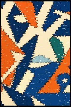 Abstract background in Ikat technique. For use on materials, in graphics. Stock Illustration