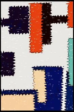 Abstract background in Ikat technique. For use on materials, in graphics. Stock Illustration
