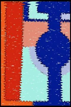 Abstract background in Ikat technique. For use on materials, in graphics. Stock Illustration