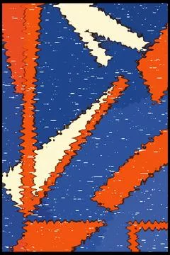 Abstract background in Ikat technique. For use on materials, in graphics. Stock Illustration