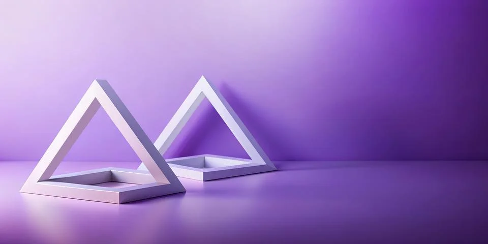 Abstract background. Illusion triangle geometry with innovative design concept Stock Illustration