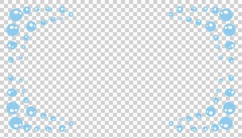 Abstract background illustration of a blue bubble frame Stock Illustration