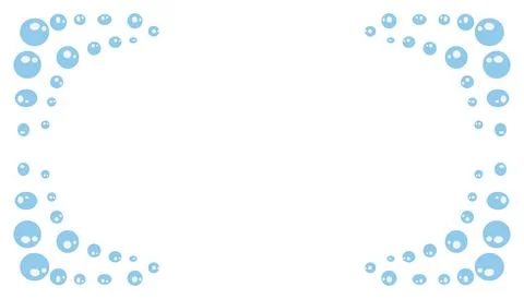 Abstract background illustration of a blue bubble frame Stock Illustration