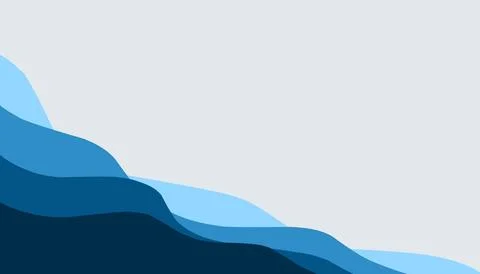 Abstract background illustration of blue waves Illustrazione stock