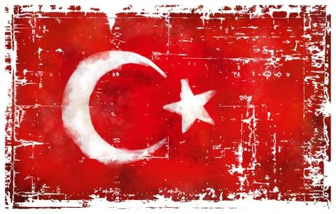 Abstract background illustration - flag of turkey Stock Illustration