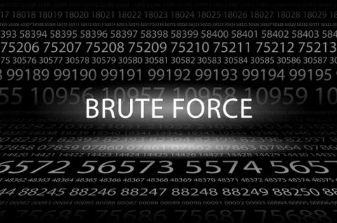 Abstract background image of black space from a set of rows of five-digit whi Ilustración de archivo