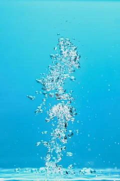 Abstract background image of bubbles in water. Clean water with water droplet Stock Photos