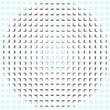 Abstract background image of a bunch of cubes buldging out of center Illustrazione stock