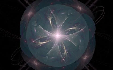 Abstract background image circle of blue with a luminous center and pattern Stock Illustration