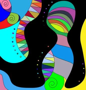 Abstract background image of the colored bubbles Stock Illustration