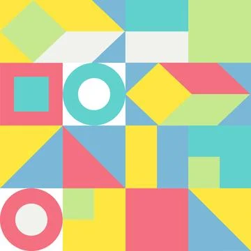 Abstract background image with colored geometric shapes. Vector illustration. Illustrazione stock