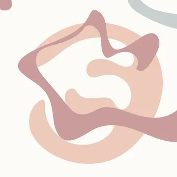 Abstract background image with rounded zigzag shapes in muted tones. Stock Illustration
