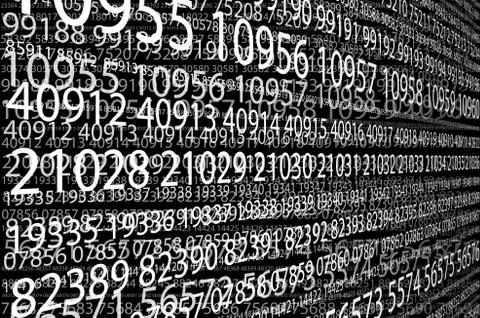 Abstract background image of a set of consecutive five-digit white numbers of イラスト素材