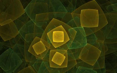 Abstract background image with squares of yellow and green colors Stock Illustration