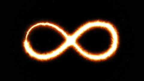 Abstract background with infinity sign. Digital background. 3D rendering Stock Illustration