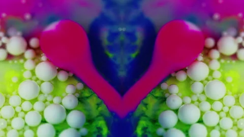 Abstract background ink bubbles kaleidoscope oil Stock Footage 255991311