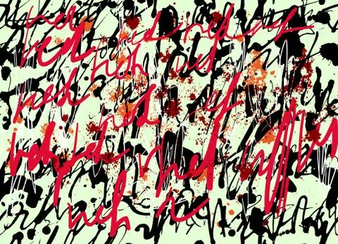Abstract background with ink calligraphy imitating Stock Illustration