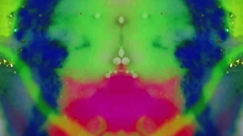 Abstract background ink kaleidoscope pattern art Stock Footage 260791864