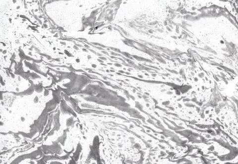 Abstract background. Ink marbling texture. Grey and white. Hand drawn marble Stock Illustration