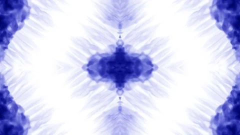Abstract background of ink or smoke flows is kaleidoscope or Rorschach inkblot Stock Footage