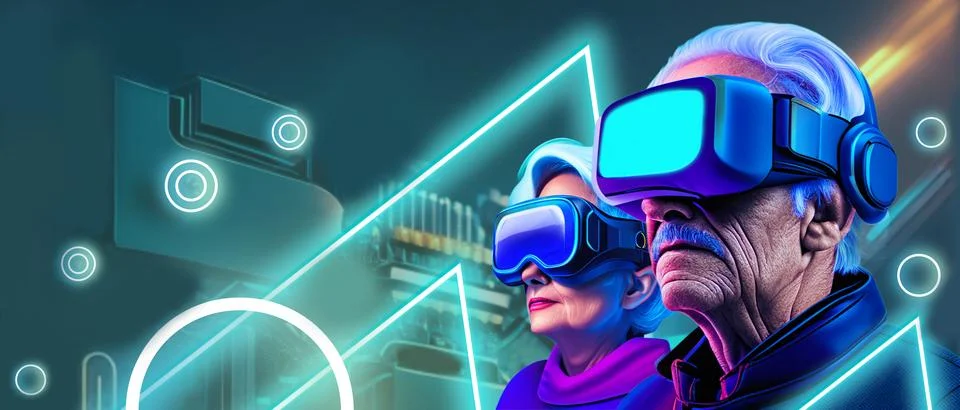 Abstract background. Innovative technology to connect future world Metaverse Stock Illustration