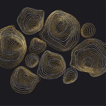 Abstract Background inspired by nature stone shapes. dynamic emitted particle Stock Illustration