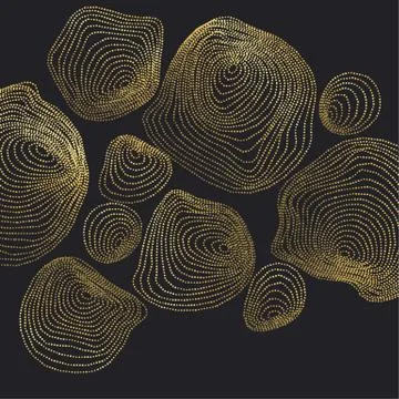 Abstract Background inspired by nature stone shapes. dynamic emitted particle Illustrazione stock