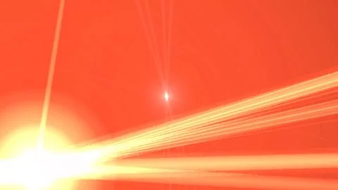 Abstract Background with Intense Orange and Light Rays Stock Illustration