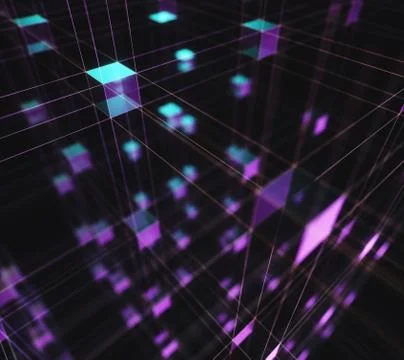 Abstract Background Interconnected Cubes 스톡 일러스트