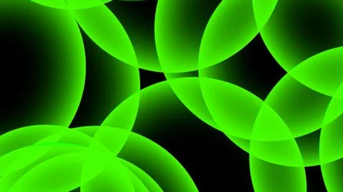 Abstract Background with Interlocking Neon Green Circles Illustrazione stock