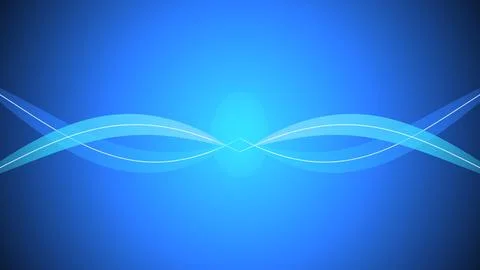 Abstract background, with intersecting blue, and cyan wavy, ribbons, glowin.. Stock Illustration