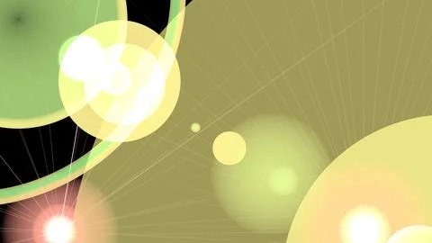 Abstract Background with Intersecting Circles and Light Rays Stock Illustration