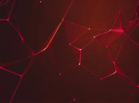 Abstract background with interweaving of colored lines and dots Stock Illustration